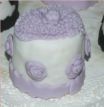 hand decorated mini cake