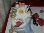 Santa in the bath cake